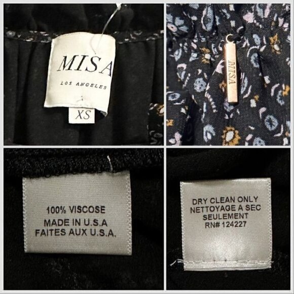 MISA Los Angeles Lorena Dress Black Print, Size XS - Picture 12 of 16